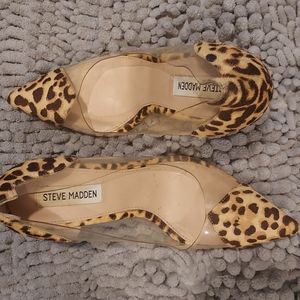 Cheetah Print Clear Steve Madden Heels